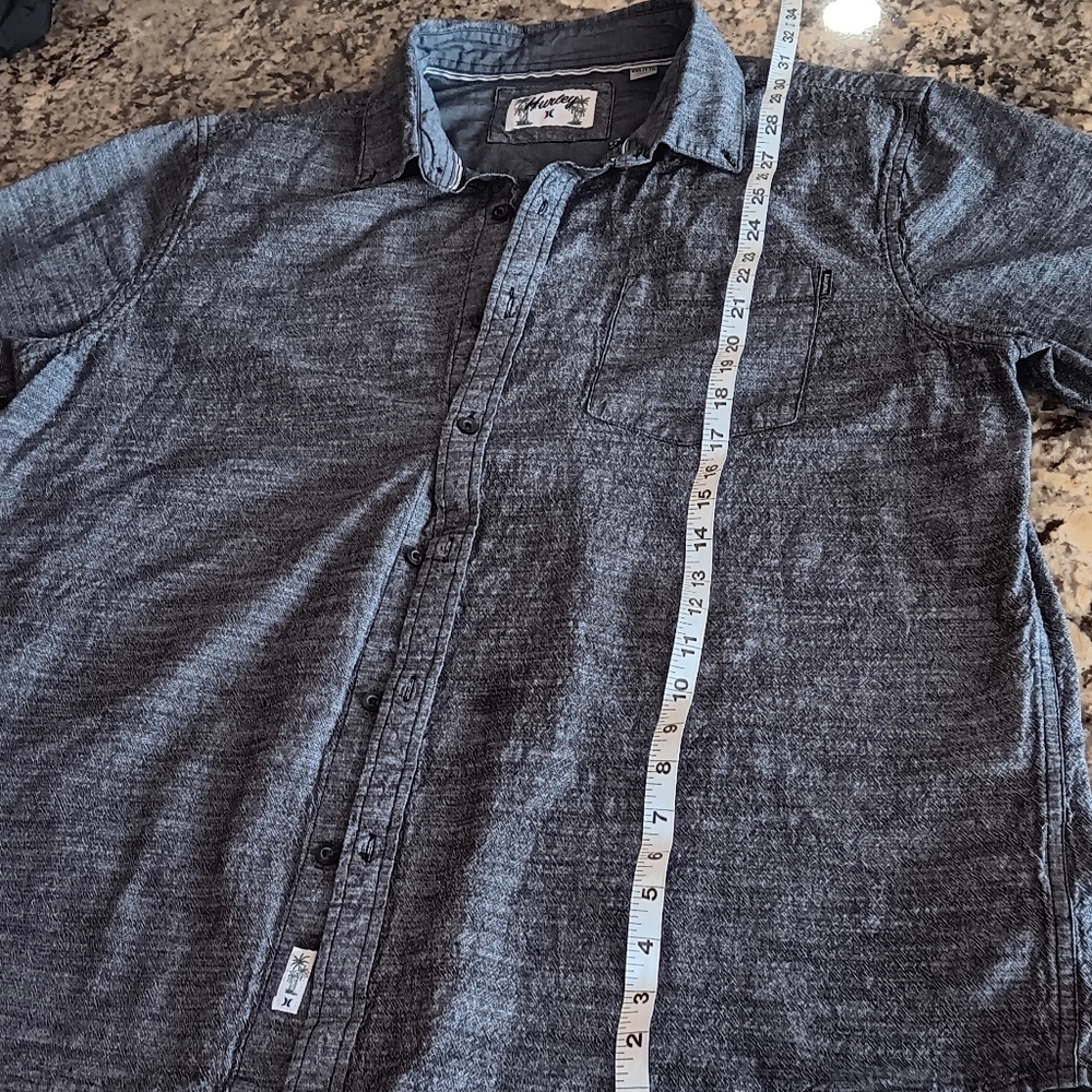 XXL Hurley Button Up Shirt Grey in Fair to Good Condition